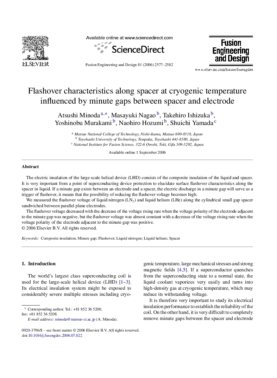 Flashover characteristics along spacer at cryogenic temperature influenced by minute gaps between spacer and electrode