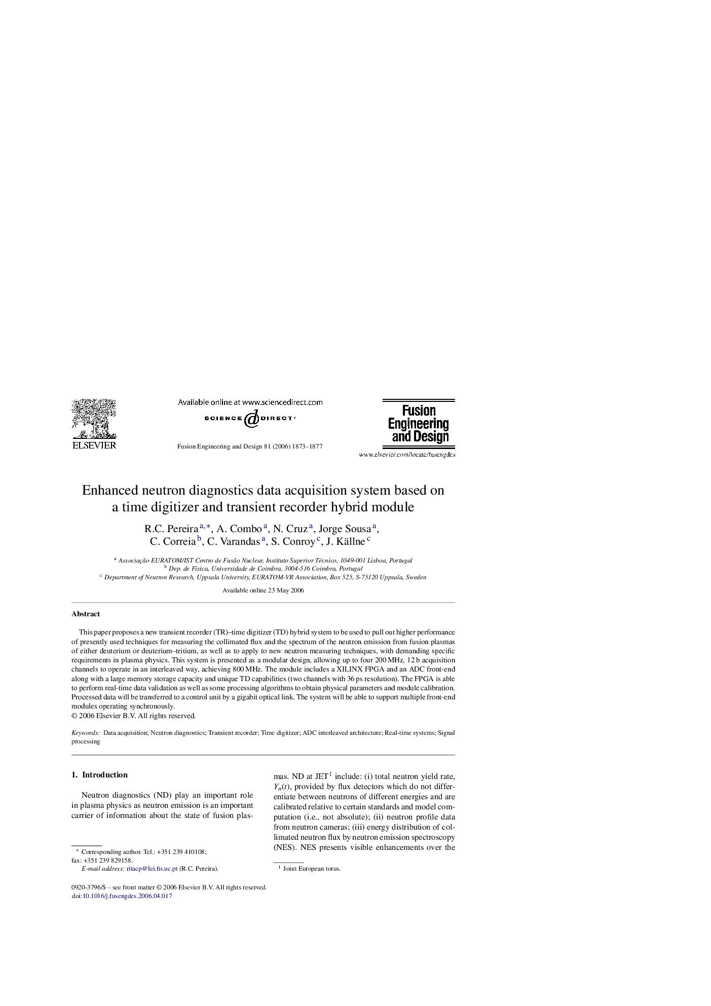 Enhanced neutron diagnostics data acquisition system based on a time digitizer and transient recorder hybrid module