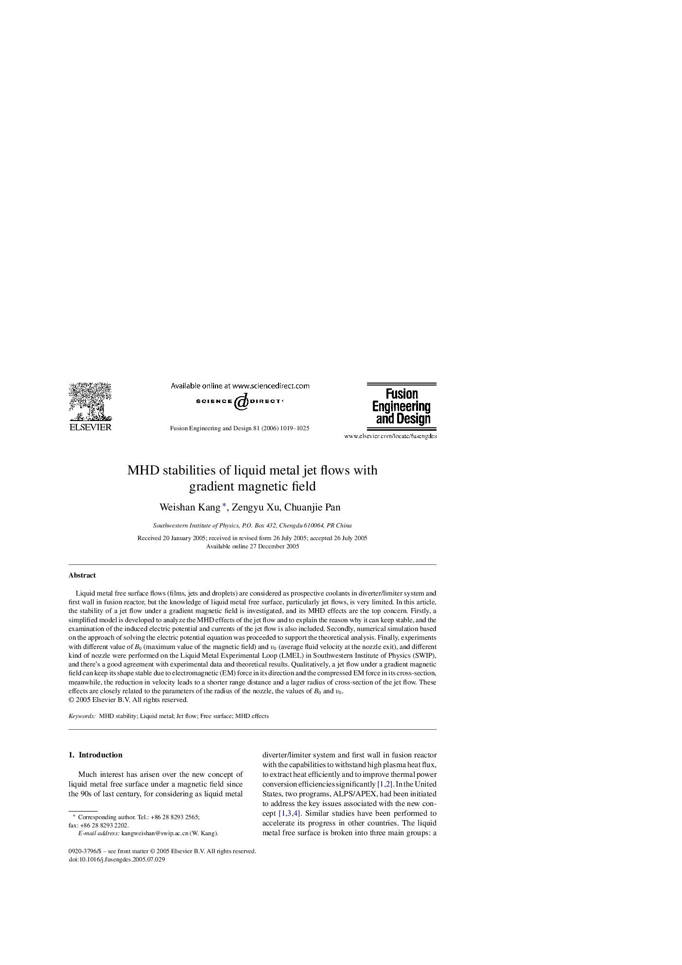 MHD stabilities of liquid metal jet flows with gradient magnetic field