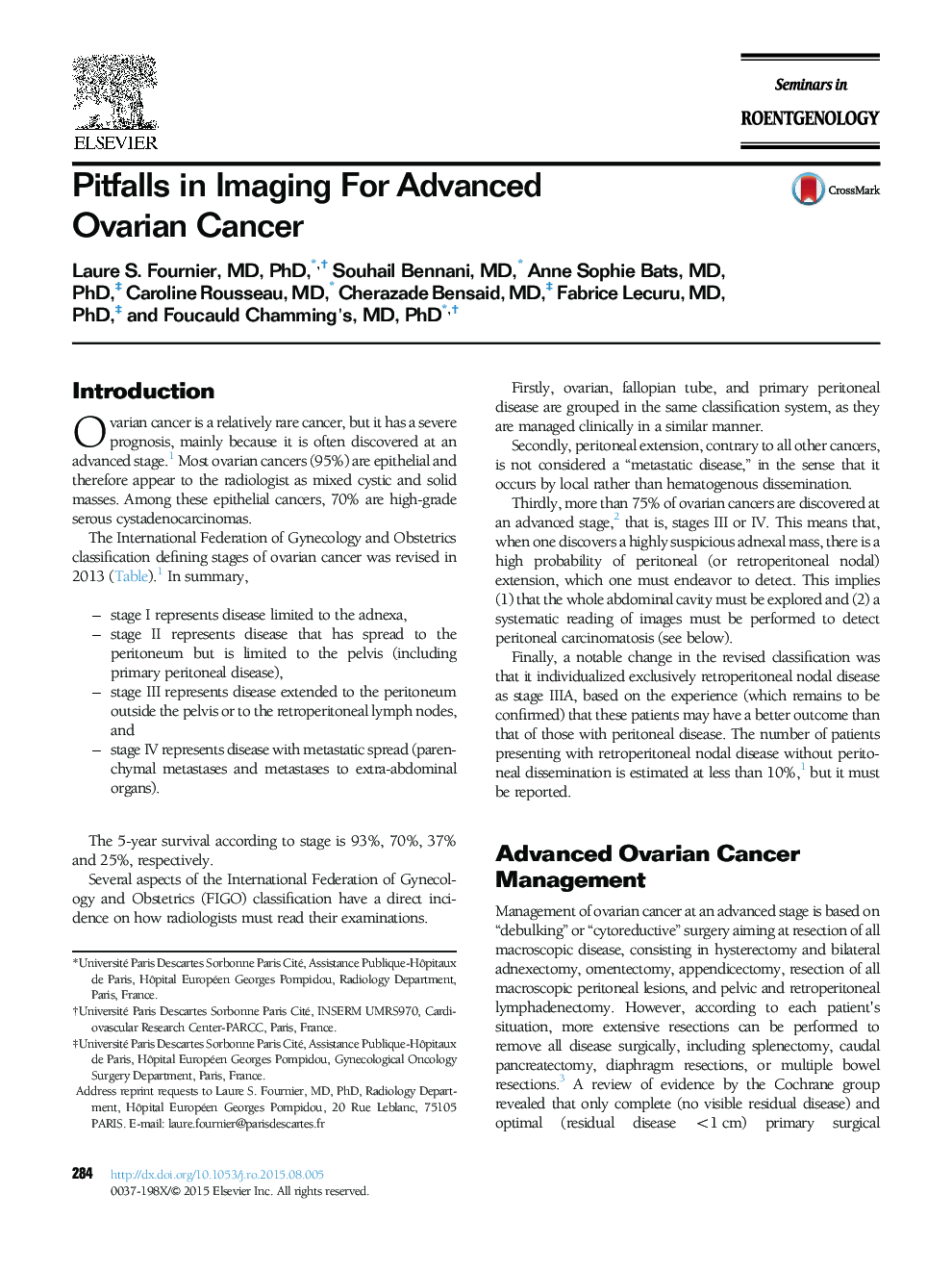 Pitfalls in Imaging For Advanced Ovarian Cancer
