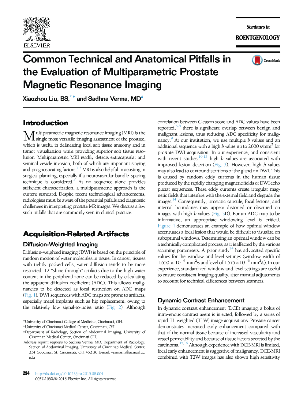 Common Technical and Anatomical Pitfalls in the Evaluation of Multiparametric Prostate Magnetic Resonance Imaging