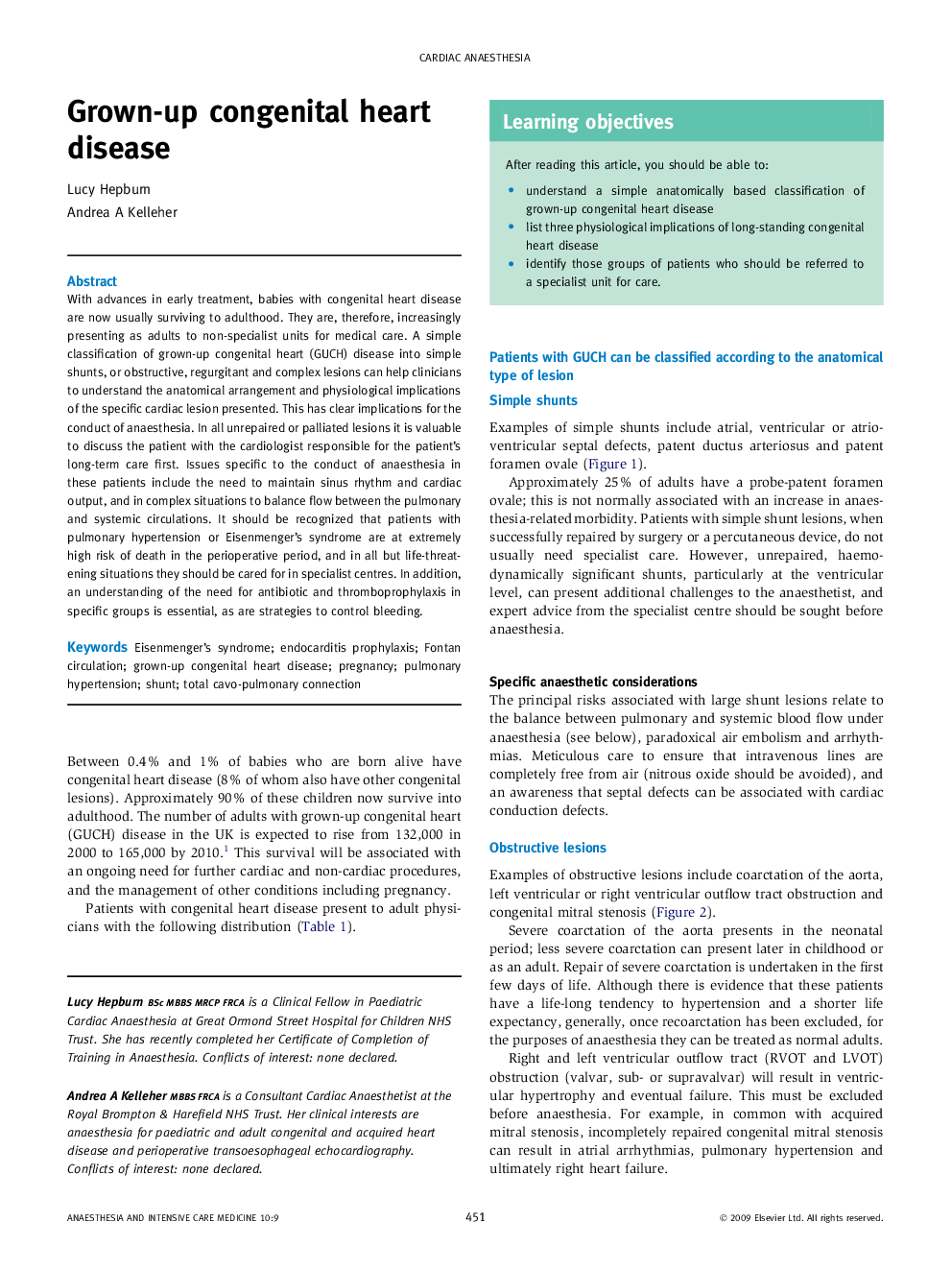 Grown-up congenital heart disease