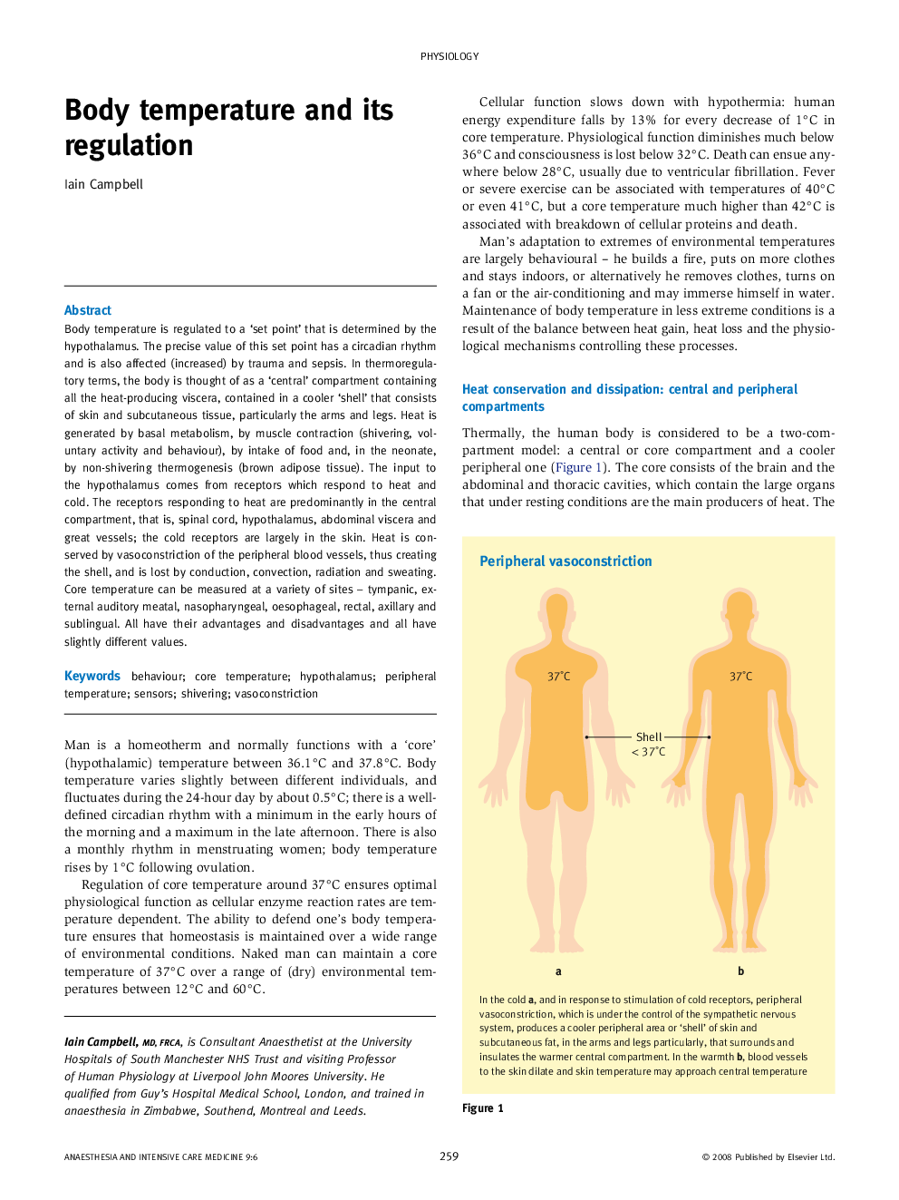 Body temperature and its regulation