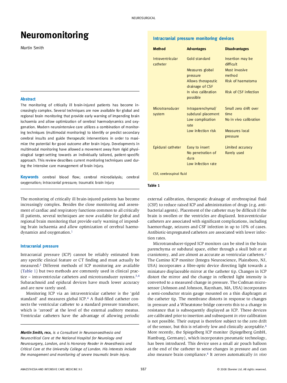 Neuromonitoring