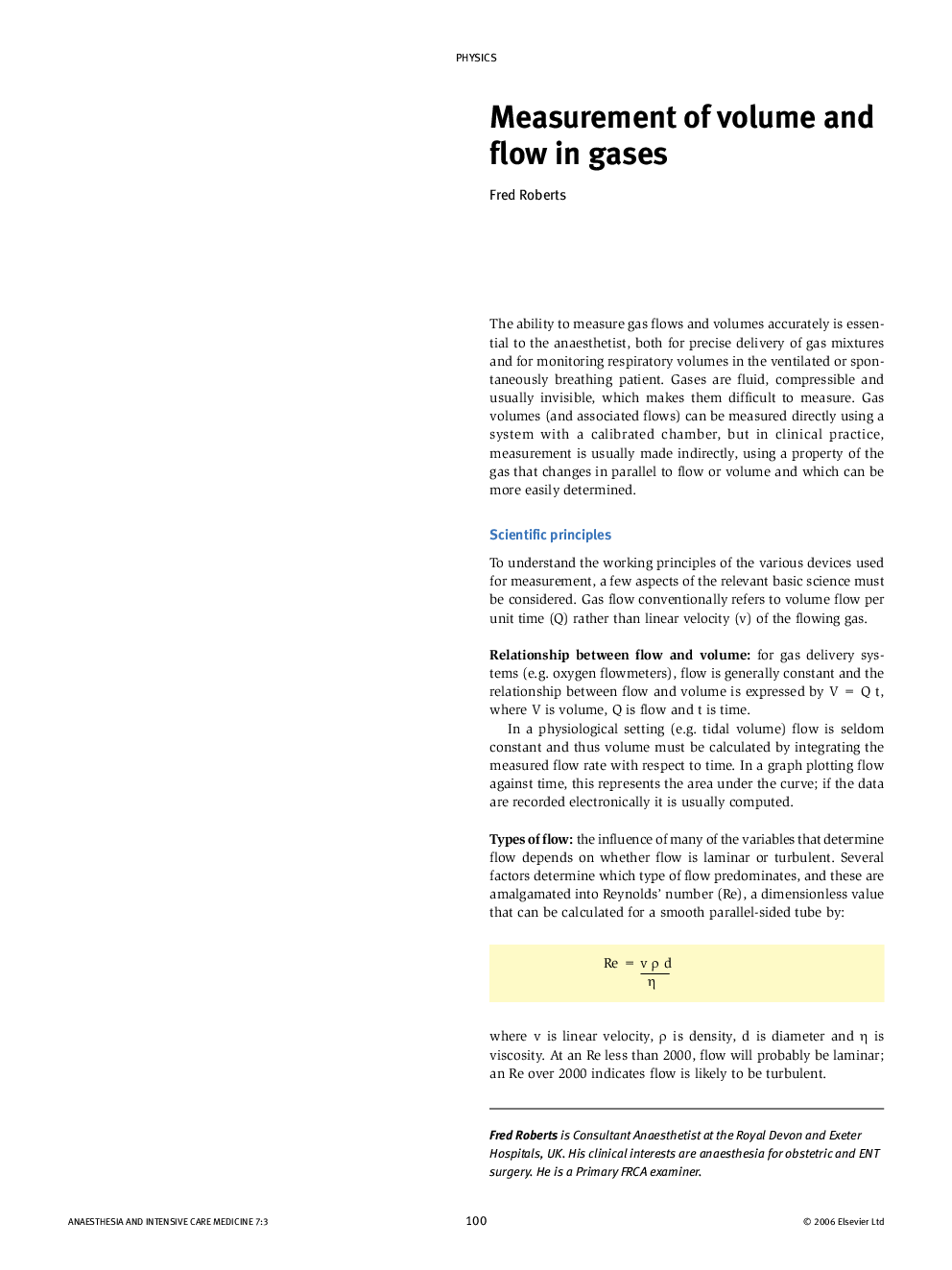 Measurement of volume and flow in gases