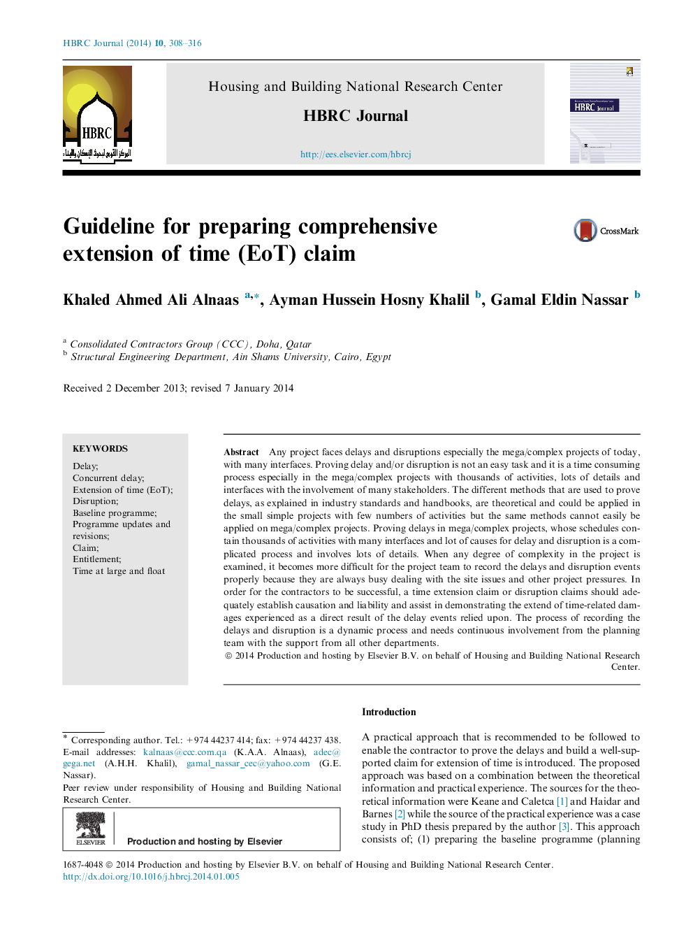 Guideline for preparing comprehensive extension of time (EoT) claim 