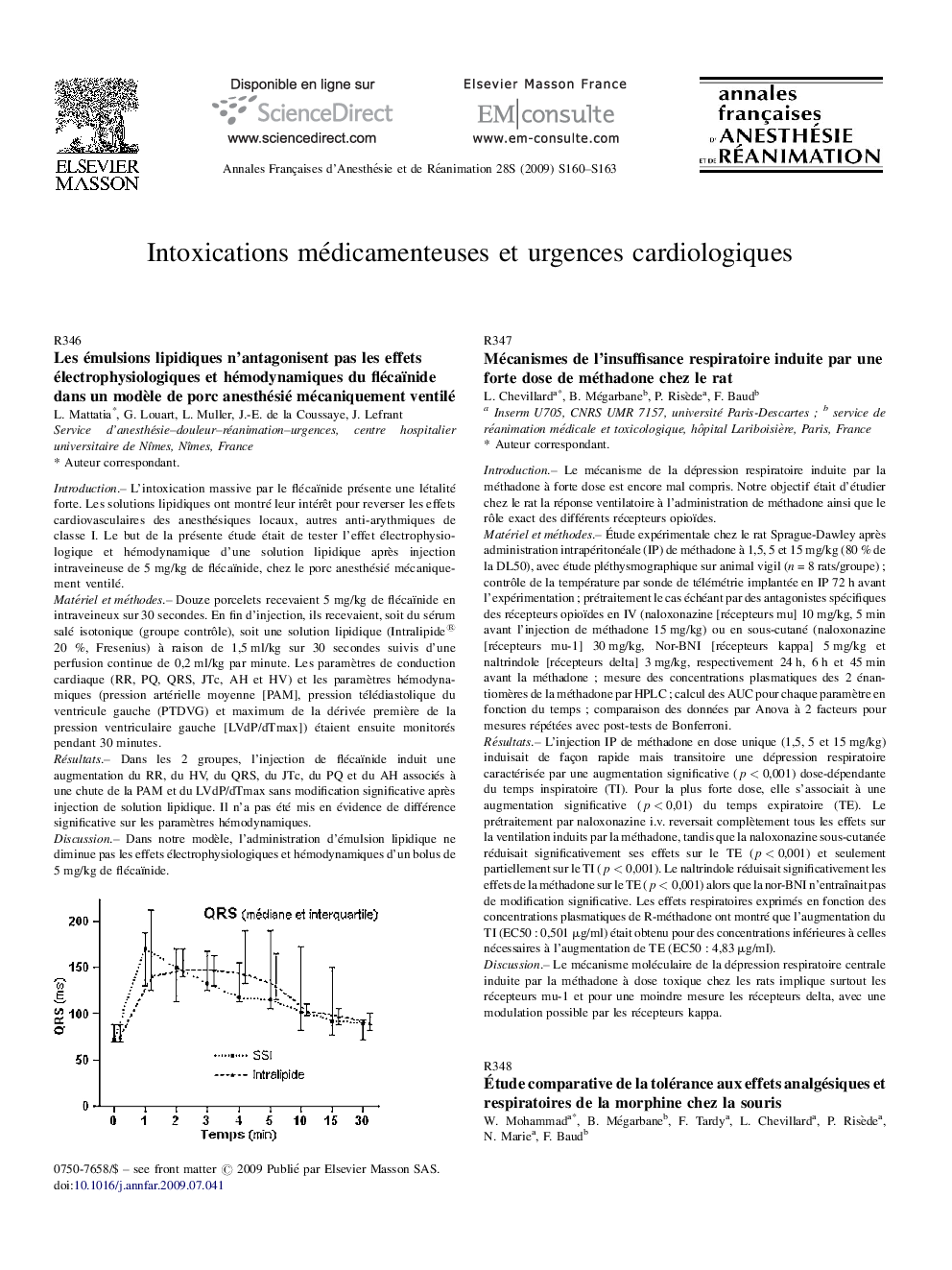 Intoxications medicamenteuses et urgences cardiologiques