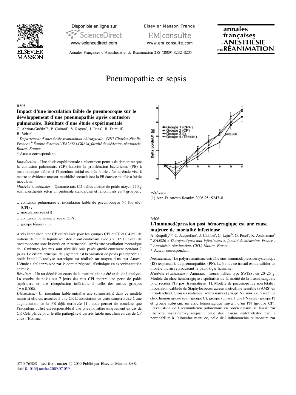Pneumopathie et sepsis