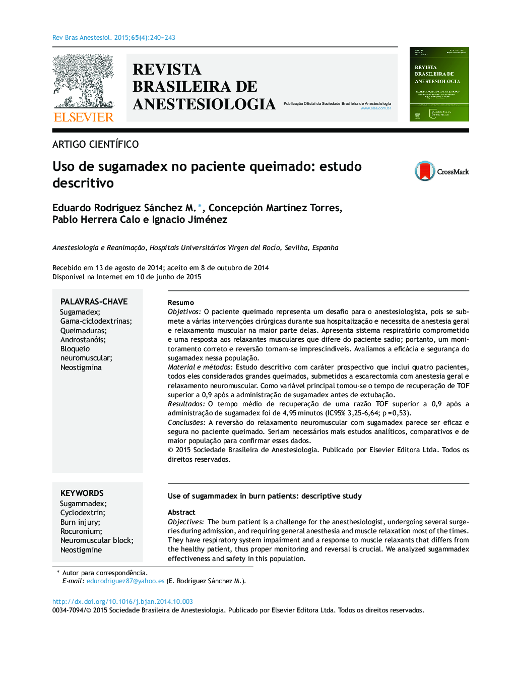 استفاده از سگامادهکس در بیمار سوختگی: یک مطالعه توصیفی است 