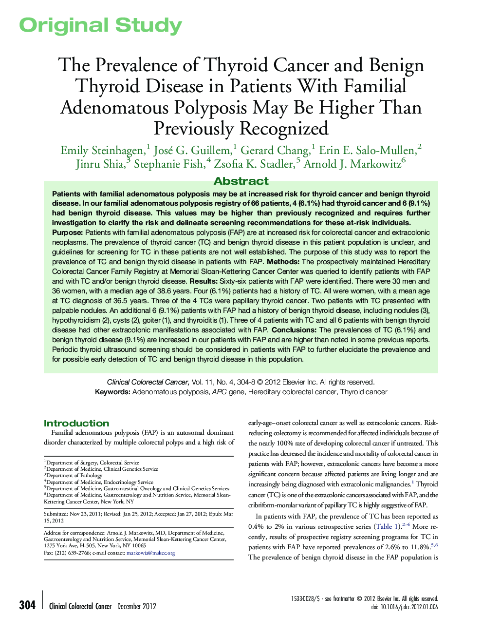 The Prevalence of Thyroid Cancer and Benign Thyroid Disease in Patients With Familial Adenomatous Polyposis May Be Higher Than Previously Recognized