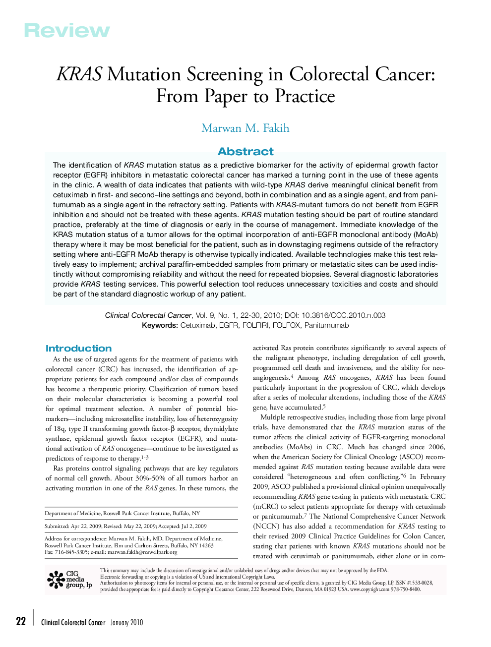 KRAS Mutation Screening in Colorectal Cancer: From Paper to Practice 