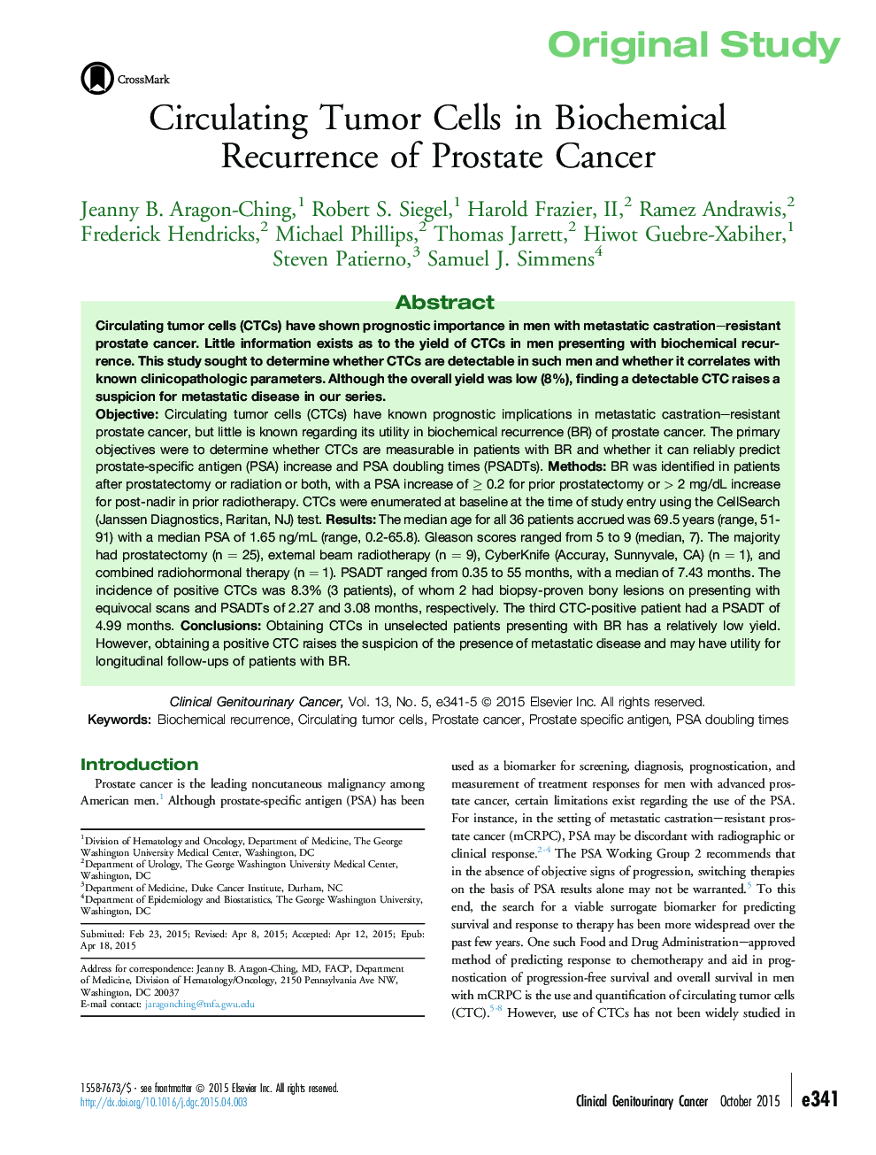 سلول های توموری در عود بیوشیمیایی سرطان پروستات 