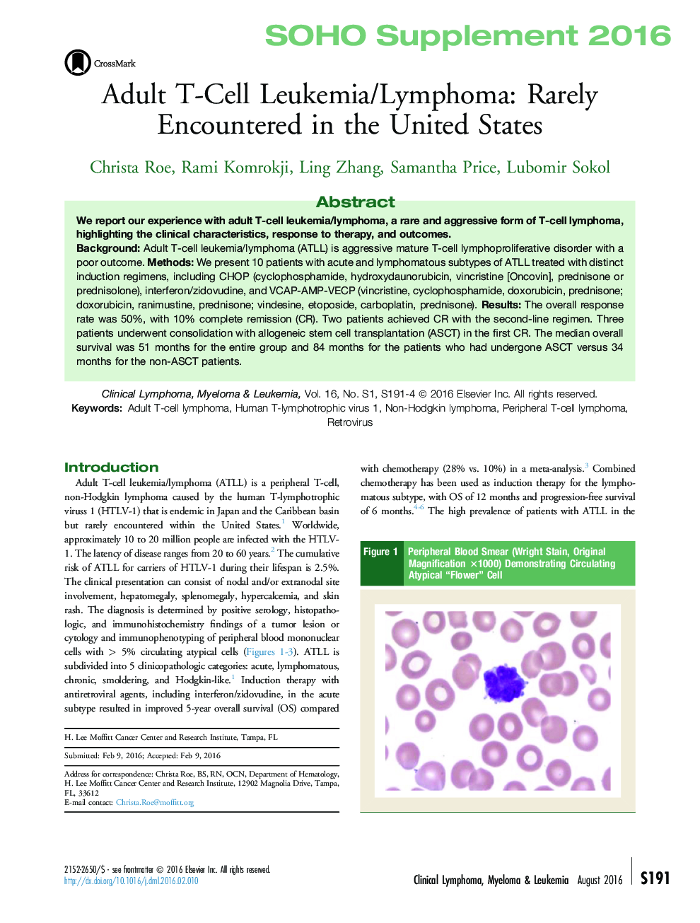 Adult T-Cell Leukemia/Lymphoma: Rarely Encountered in the United States