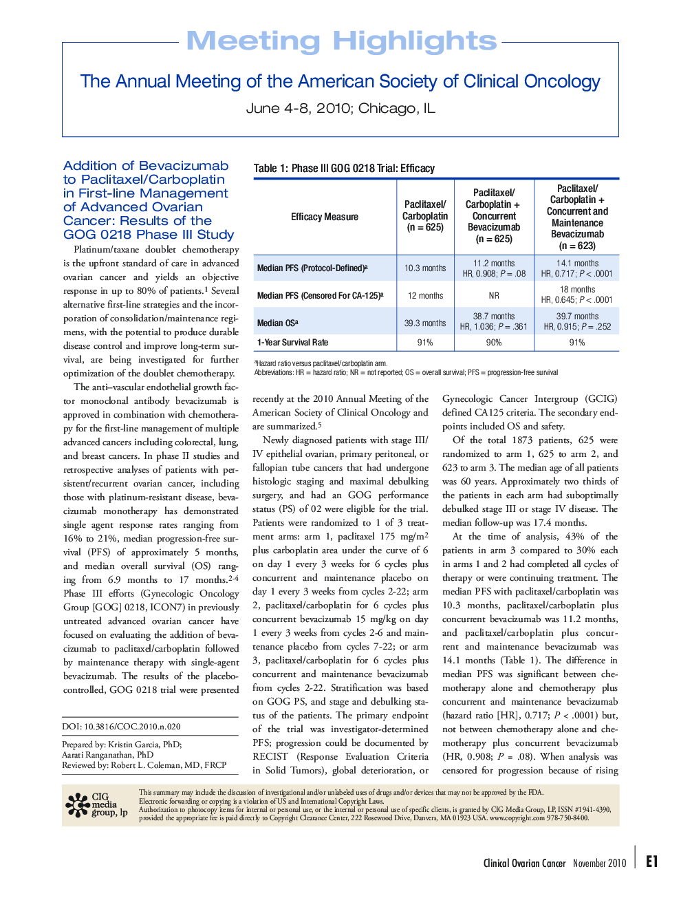 عکس صفحه اول مقاله: The Annual Meeting of the American Society of Clinical Oncology The Annual Meeting of the American Society of Clinical Oncology