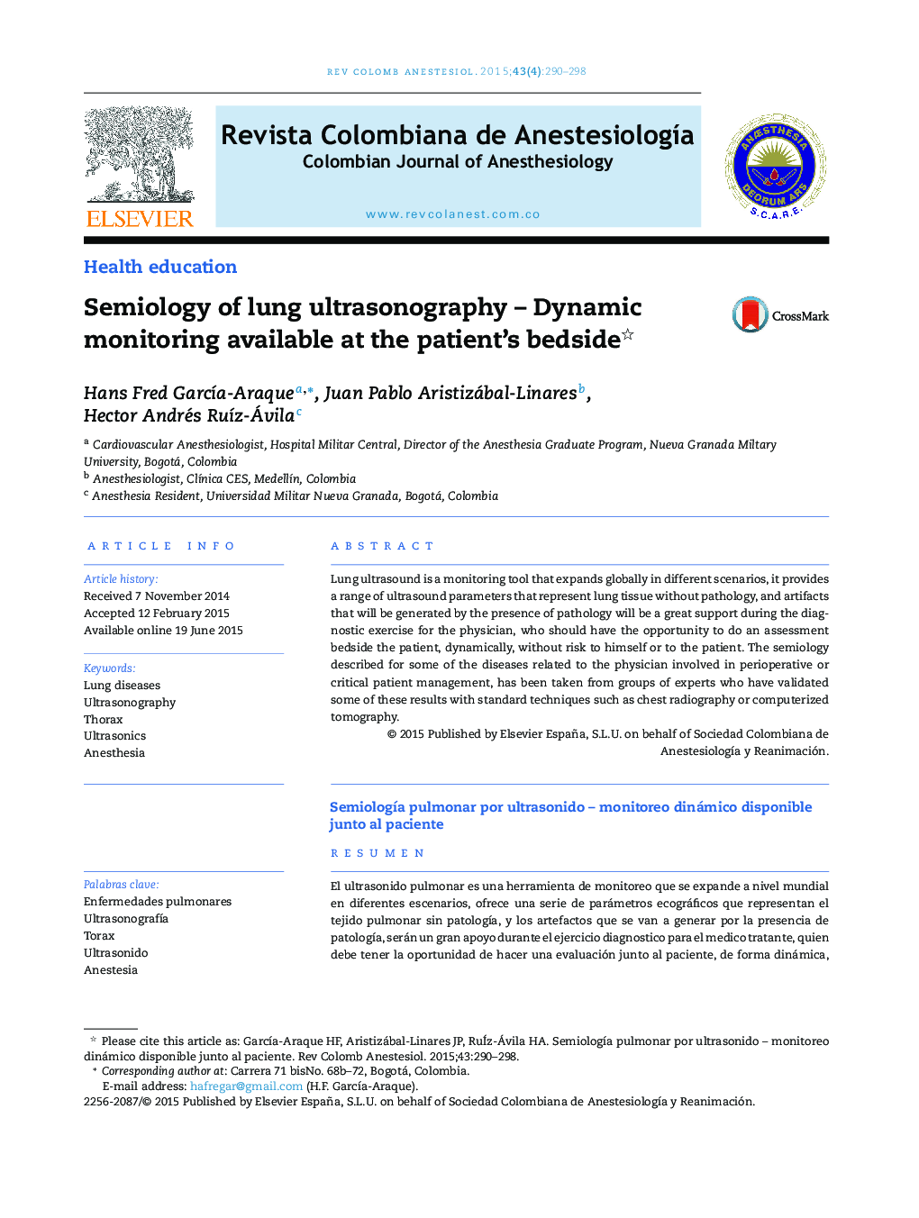 Semiology of lung ultrasonography – Dynamic monitoring available at the patient's bedside 