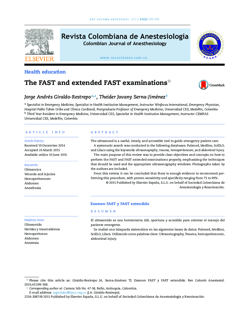 The FAST and extended FAST examinations 