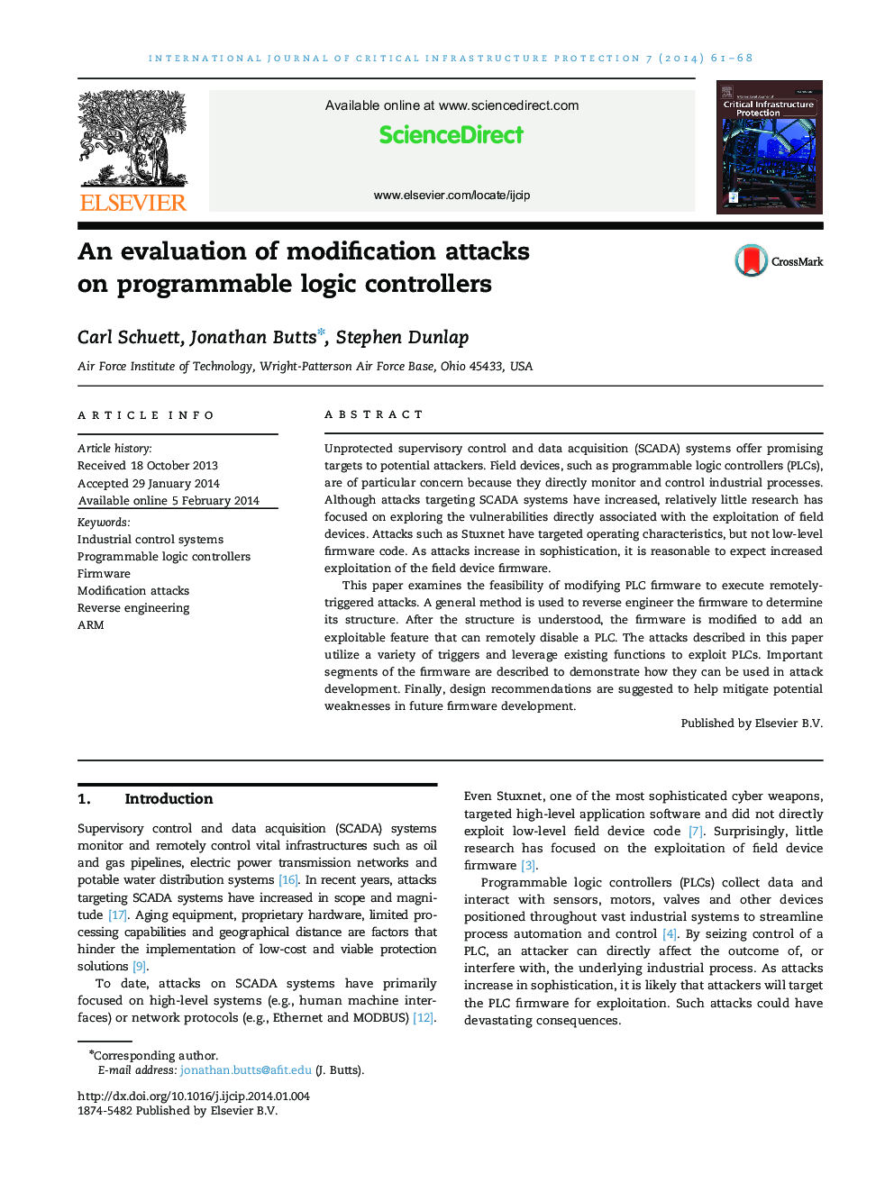 An evaluation of modification attacks on programmable logic controllers