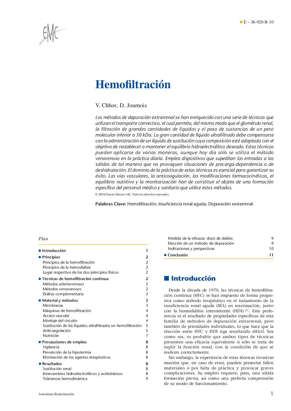 Hemofiltración