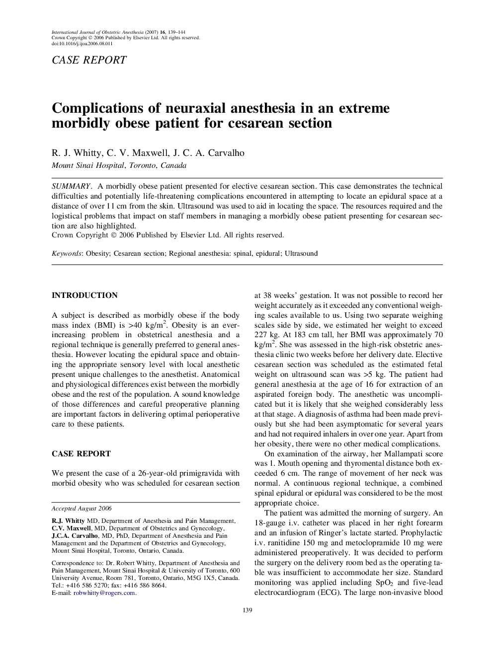 Complications of neuraxial anesthesia in an extreme morbidly obese patient for cesarean section