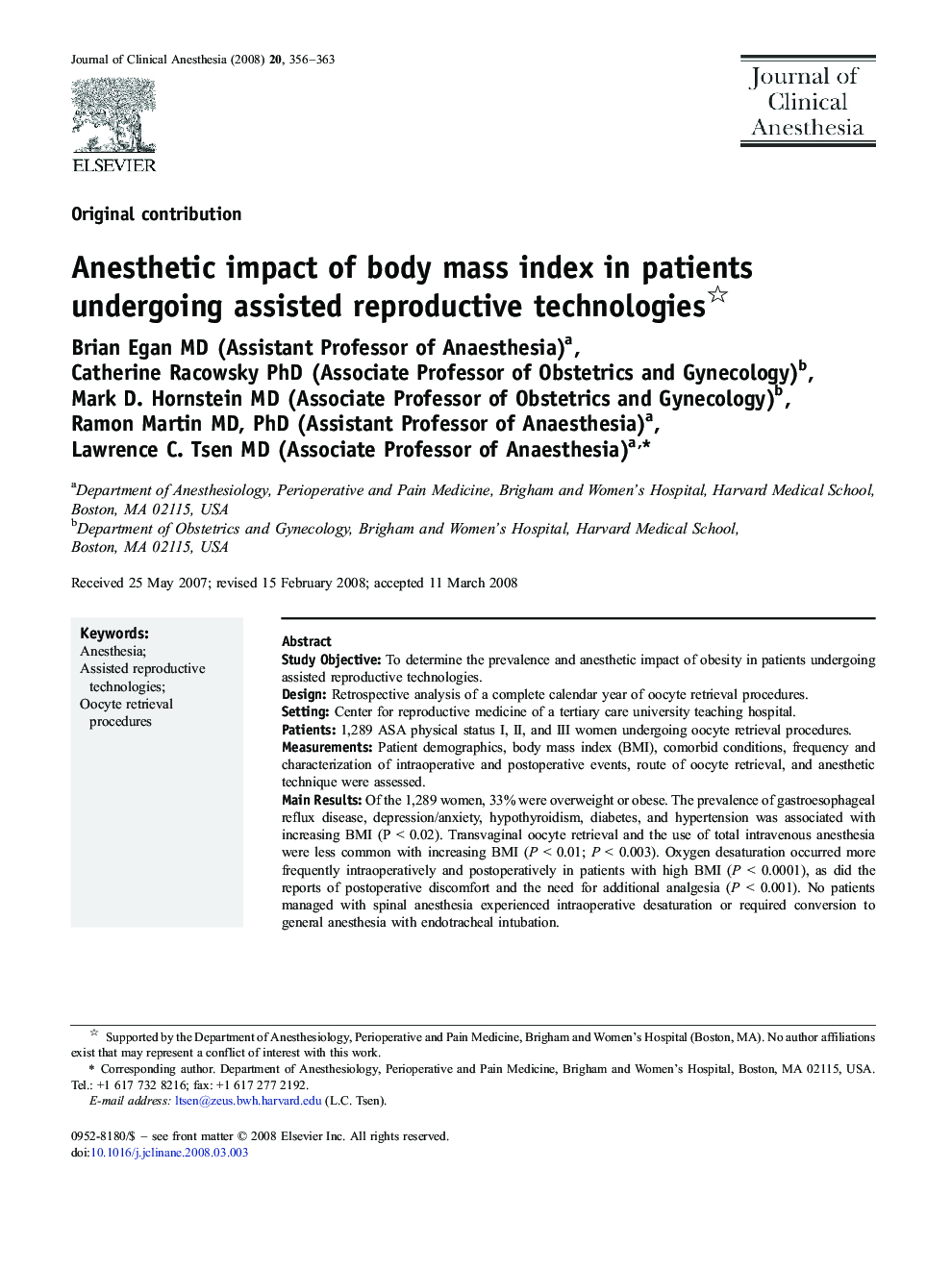 Anesthetic impact of body mass index in patients undergoing assisted reproductive technologies 