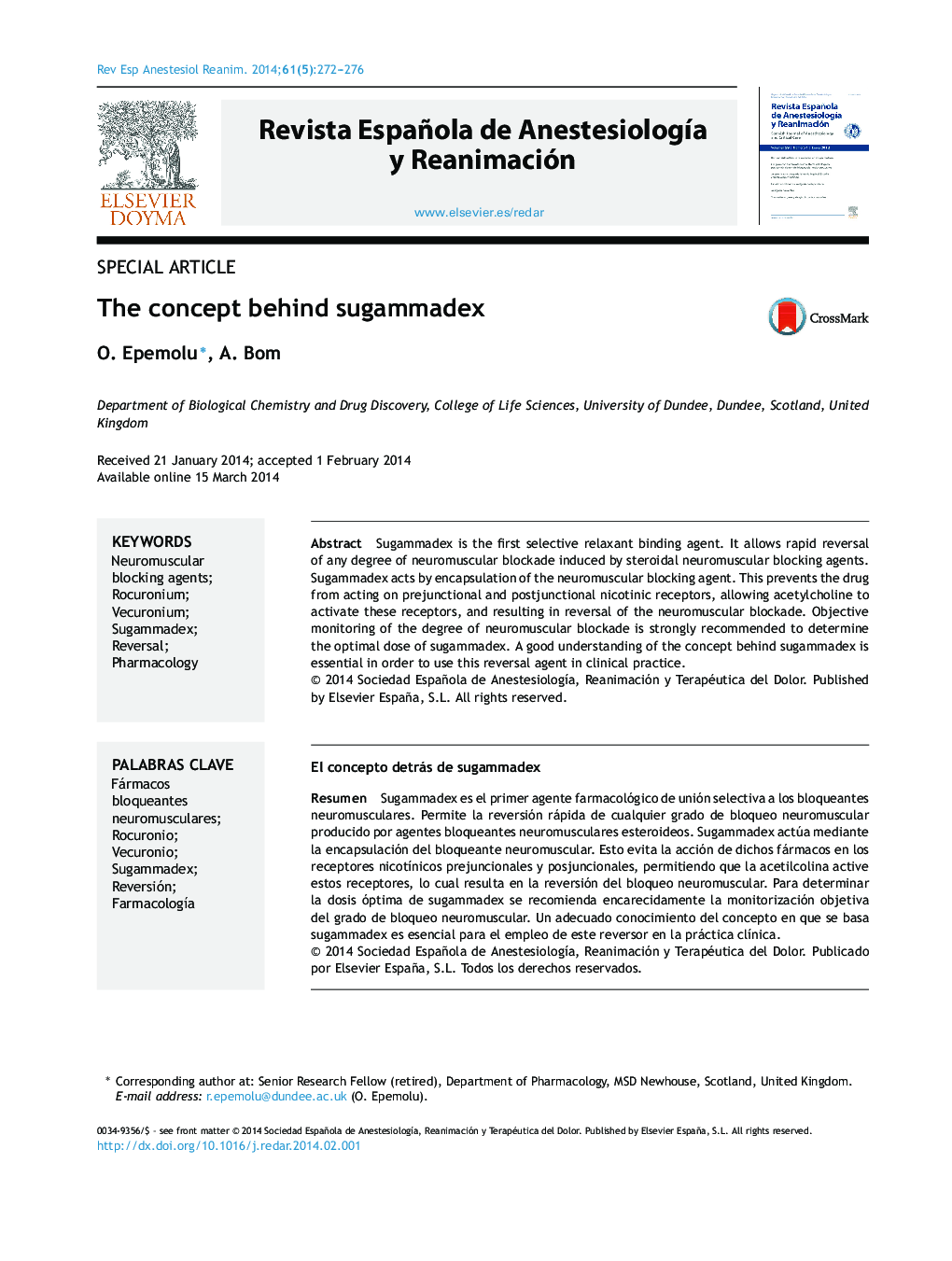 The concept behind sugammadex