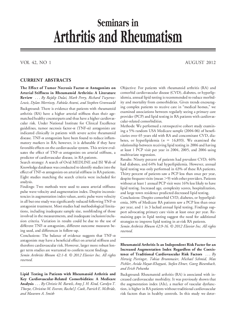 Current Abstracts