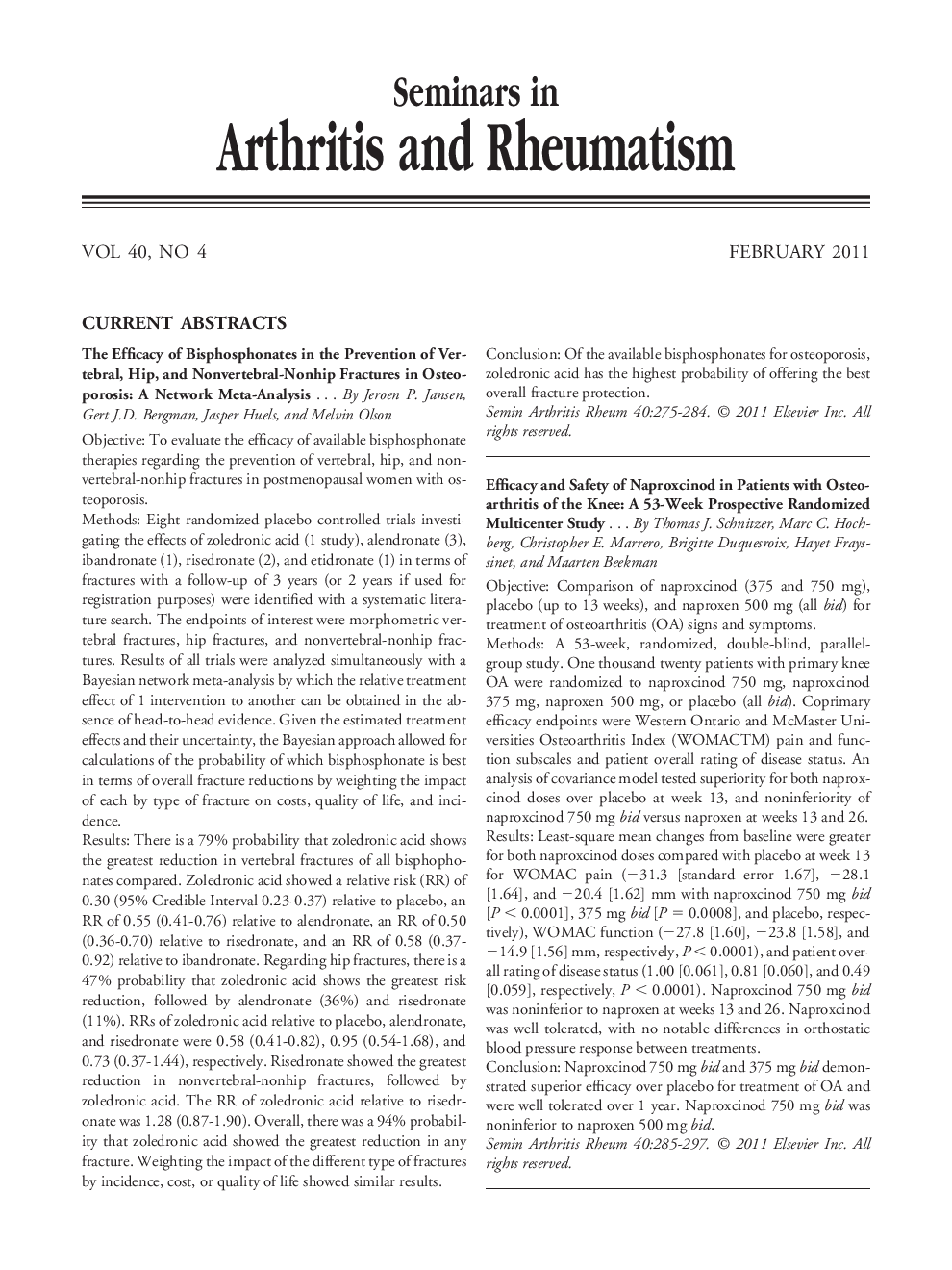 Current Abstracts