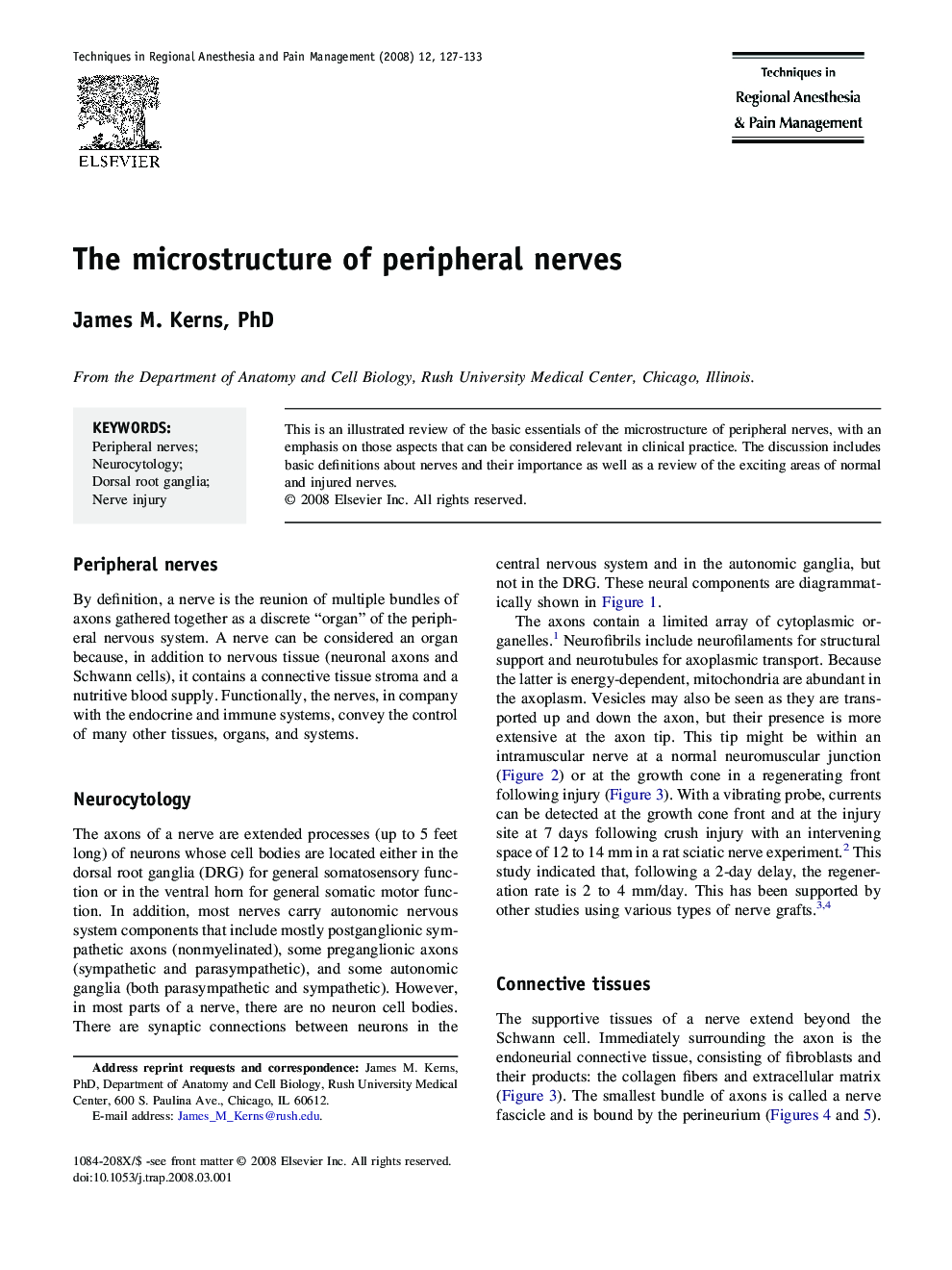 The microstructure of peripheral nerves
