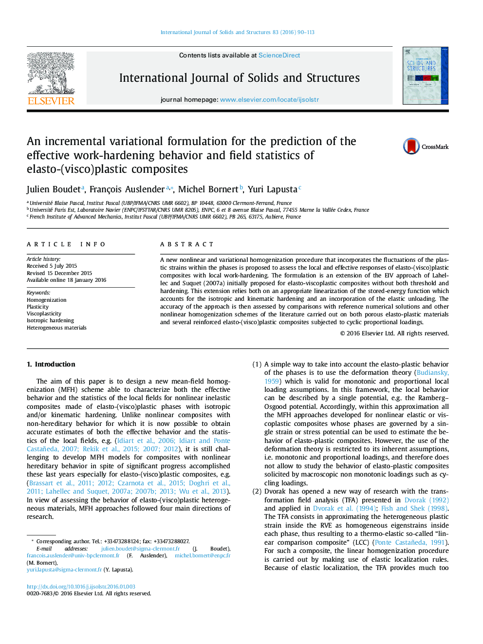 An incremental variational formulation for the prediction of the effective work-hardening behavior and field statistics of elasto-(visco)plastic composites