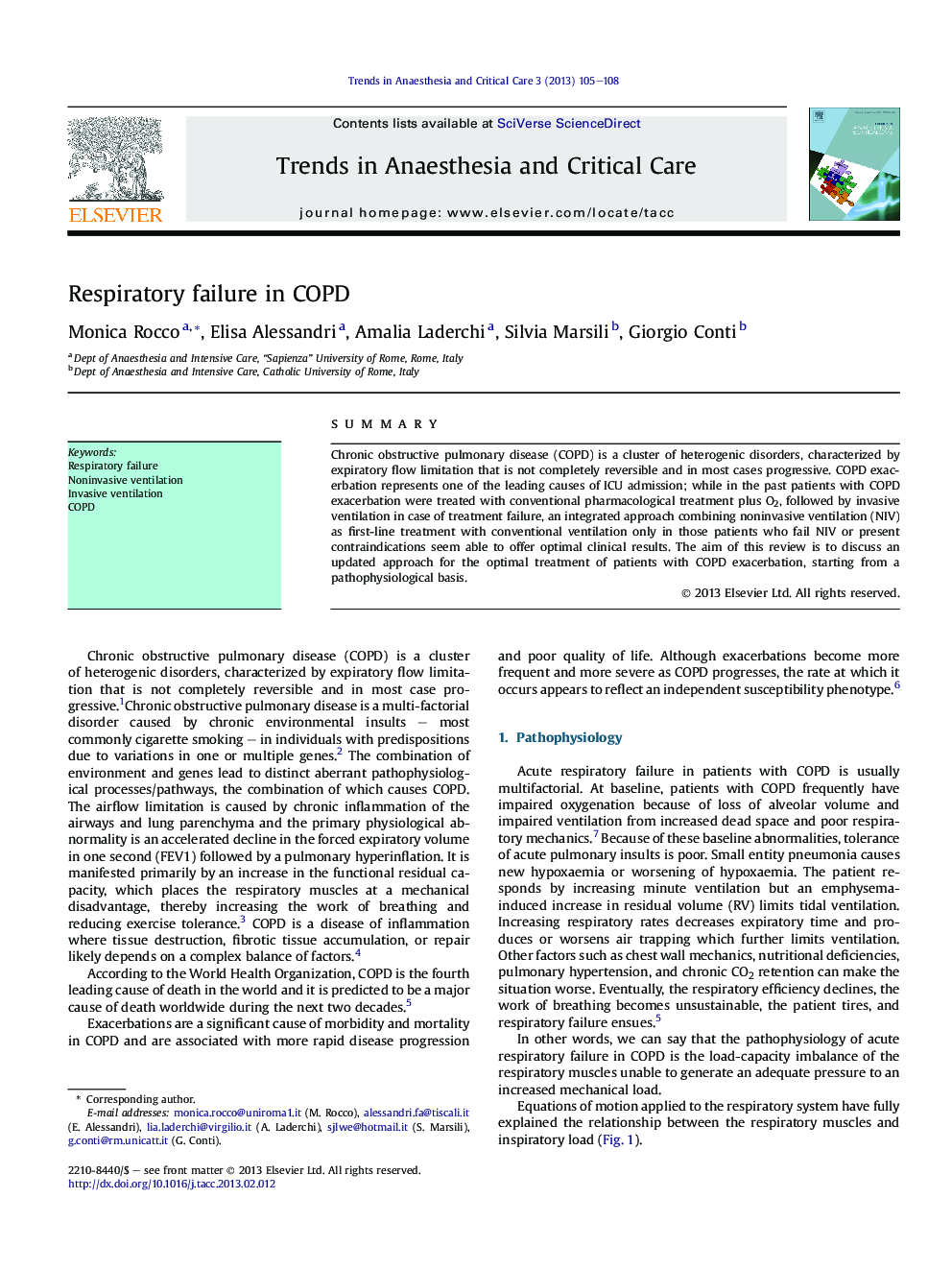 Respiratory failure in COPD