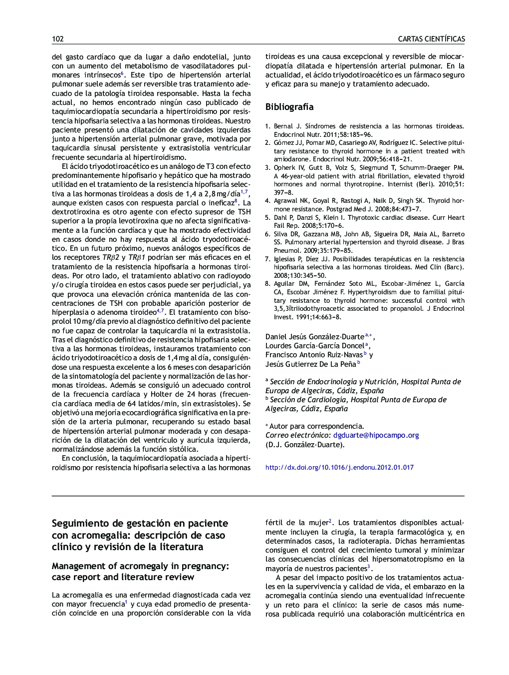 Seguimiento de gestación en paciente con acromegalia: descripción de caso clÃ­nico y revisión de la literatura