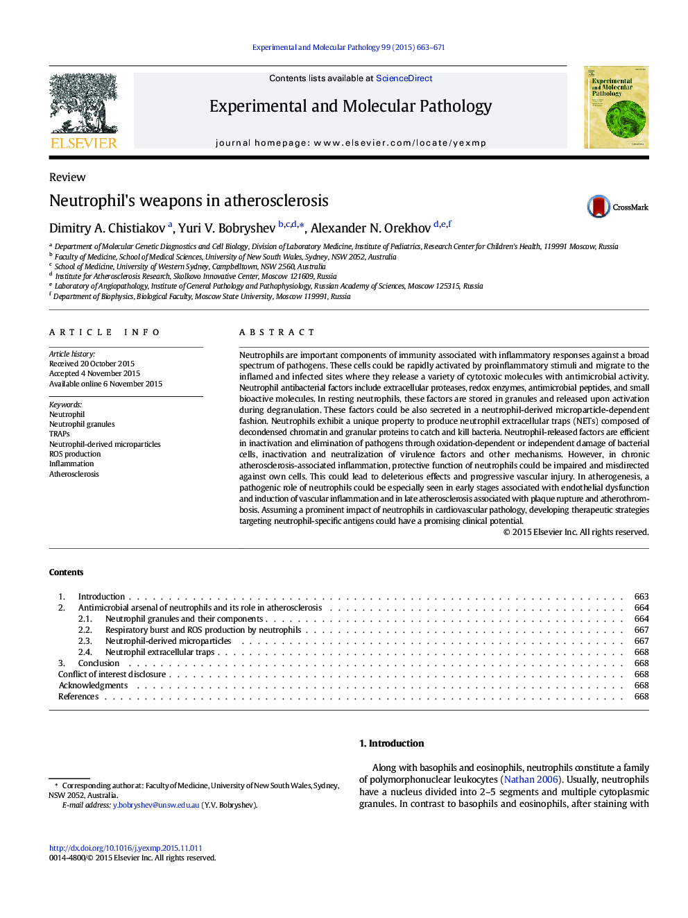 Neutrophil's weapons in atherosclerosis