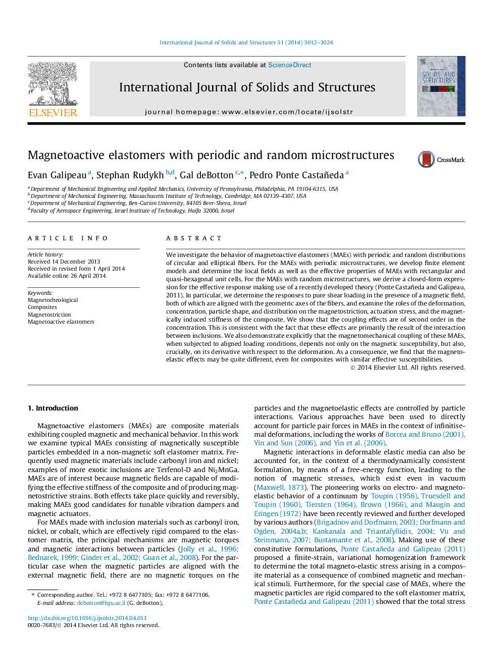 Magnetoactive elastomers with periodic and random microstructures