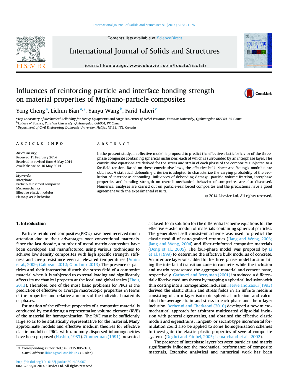 Influences of reinforcing particle and interface bonding strength on material properties of Mg/nano-particle composites