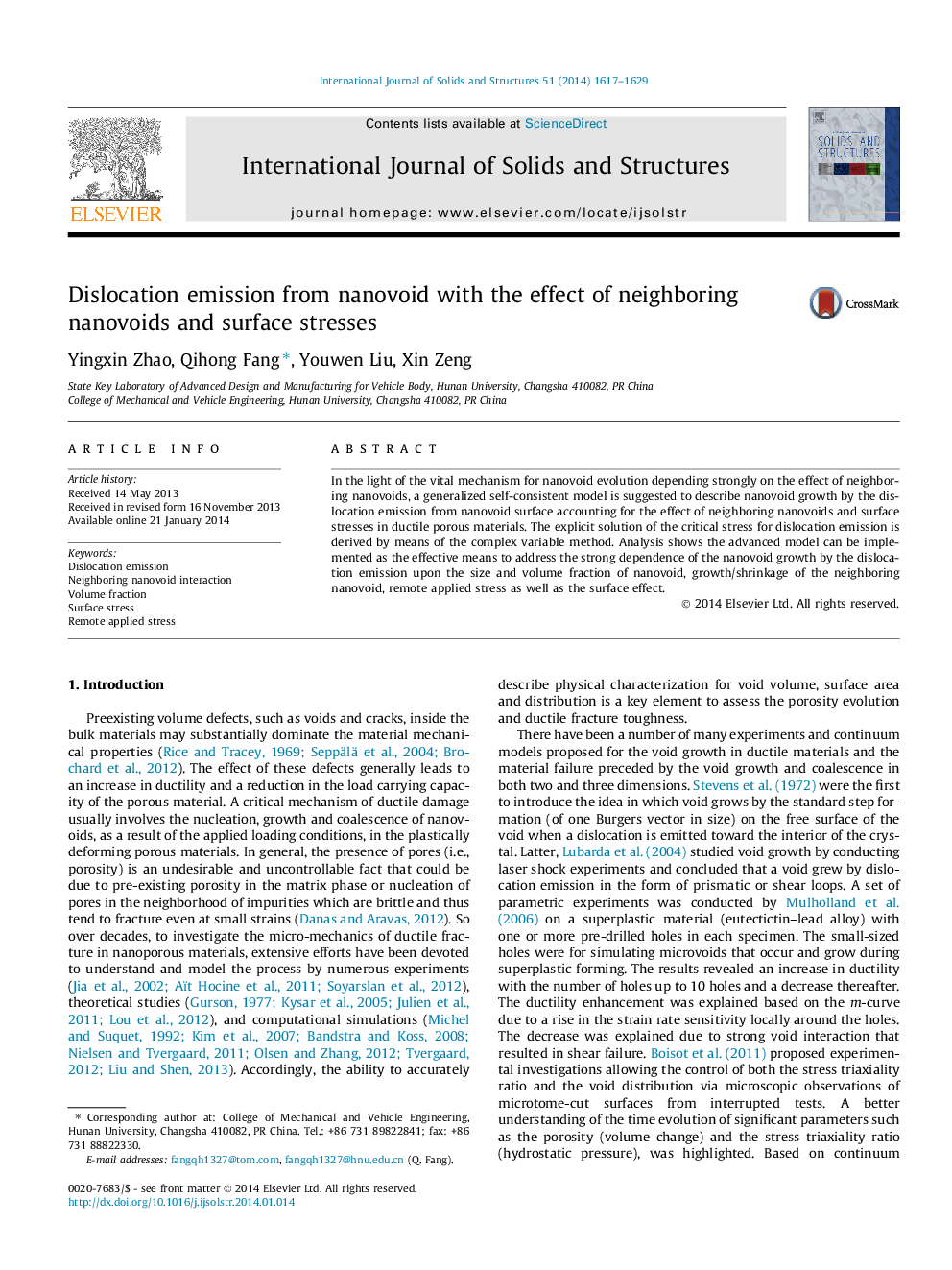 Dislocation emission from nanovoid with the effect of neighboring nanovoids and surface stresses