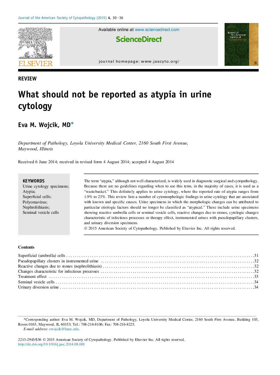 What should not be reported as atypia in urine cytology