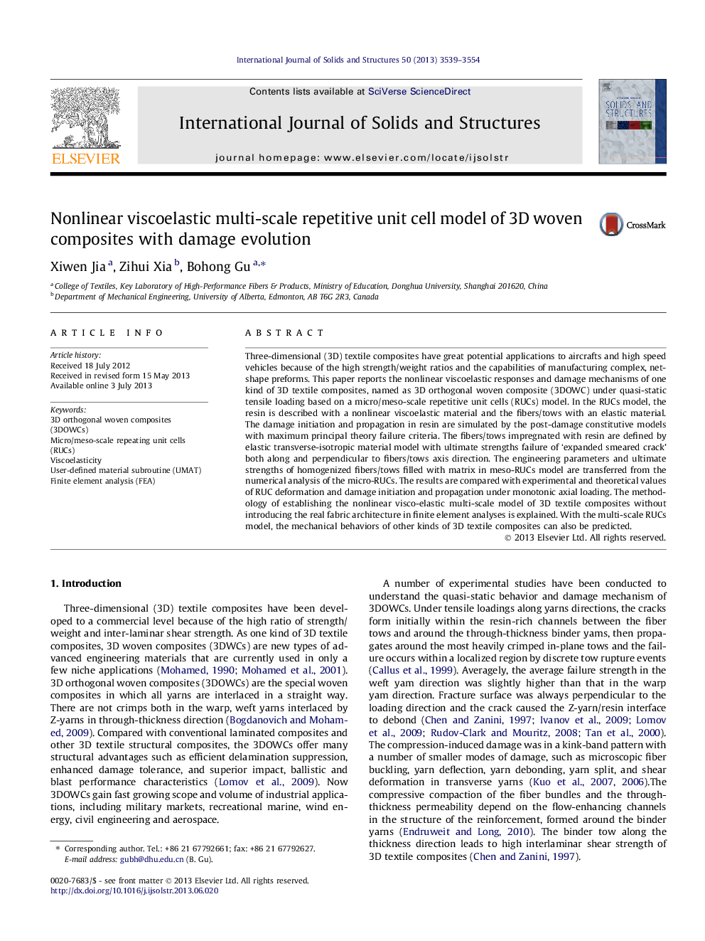 Nonlinear viscoelastic multi-scale repetitive unit cell model of 3D woven composites with damage evolution