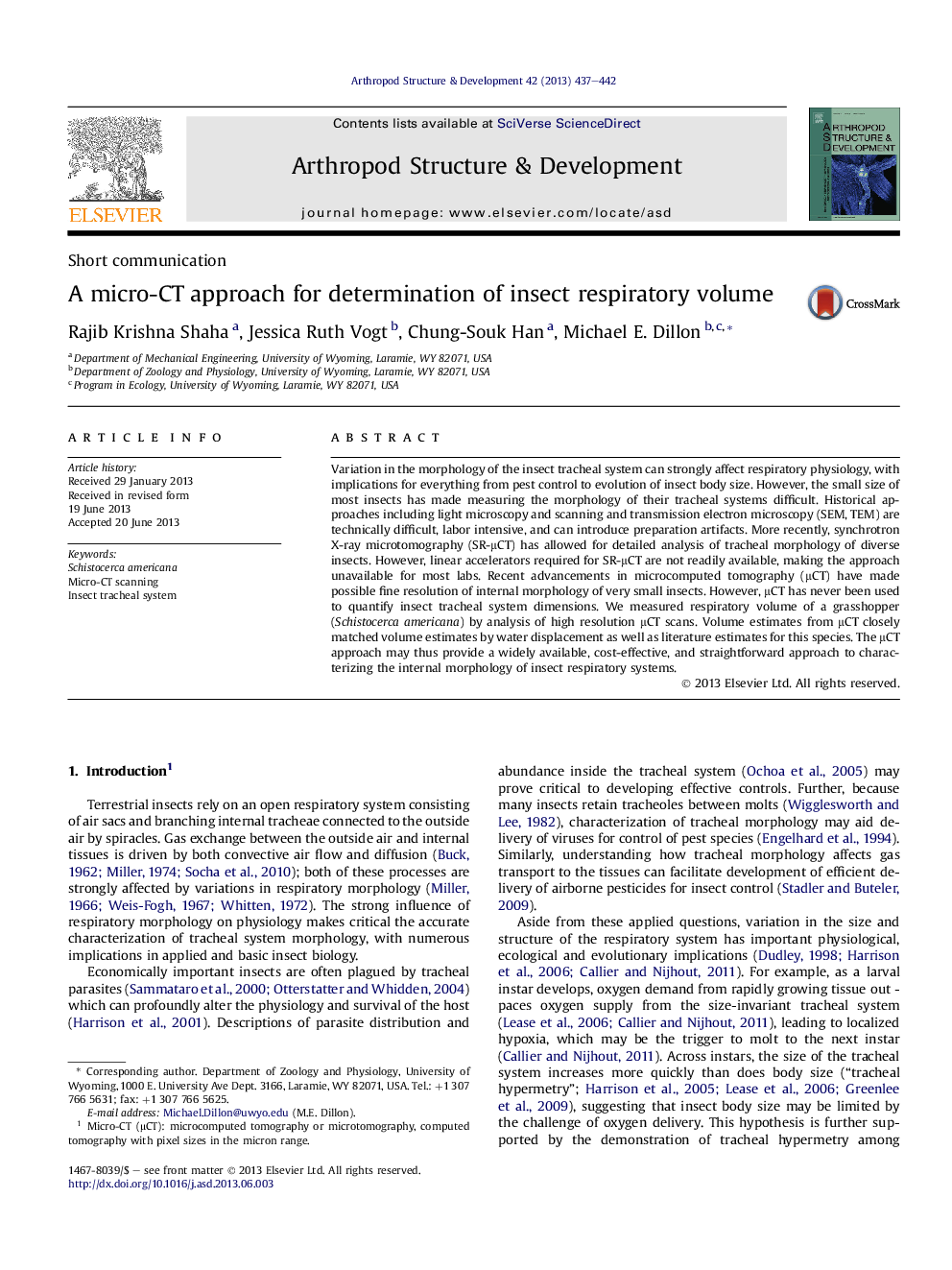 A micro-CT approach for determination of insect respiratory volume