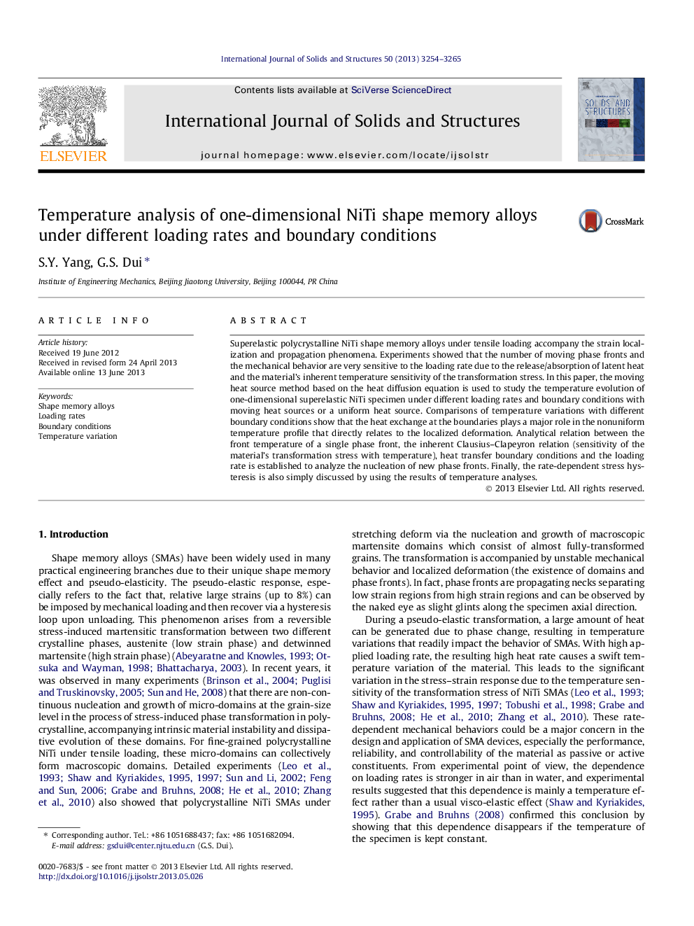 Temperature analysis of one-dimensional NiTi shape memory alloys under different loading rates and boundary conditions