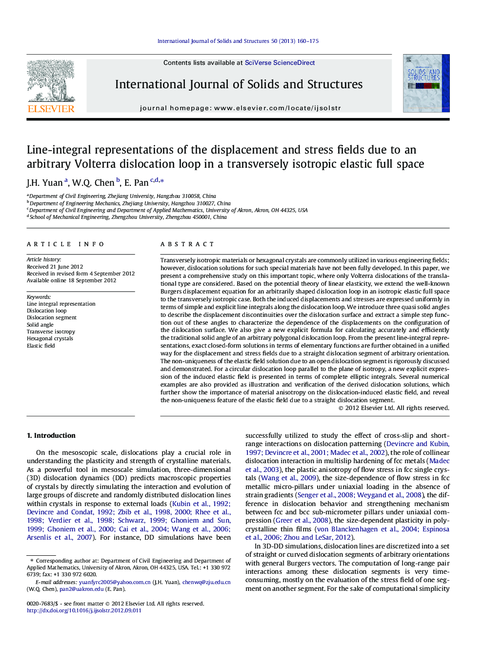 Line-integral representations of the displacement and stress fields due to an arbitrary Volterra dislocation loop in a transversely isotropic elastic full space