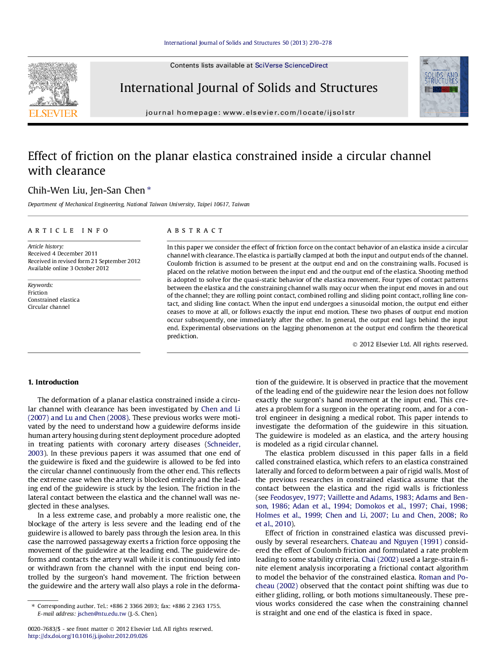 Effect of friction on the planar elastica constrained inside a circular channel with clearance