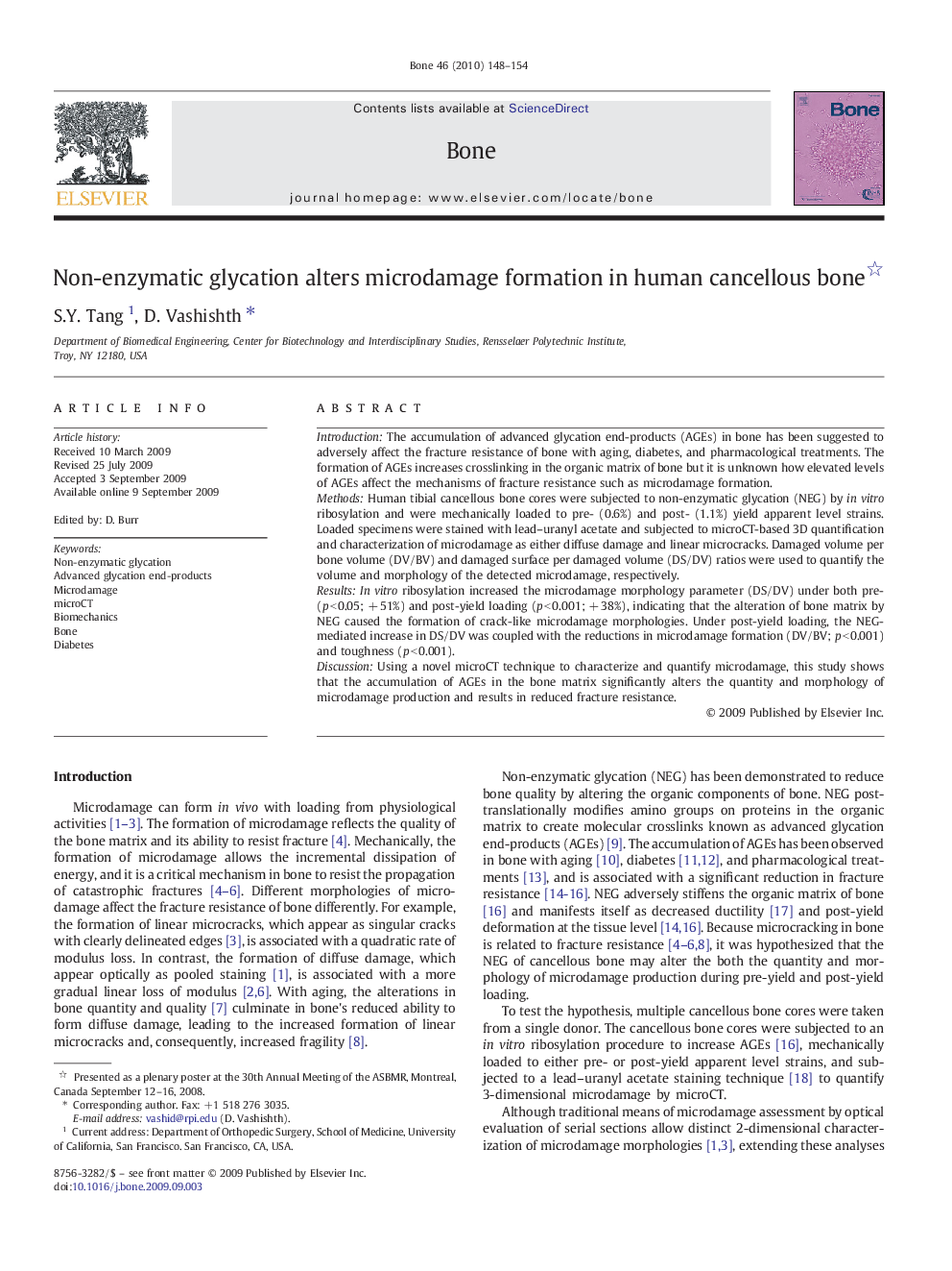 Non-enzymatic glycation alters microdamage formation in human cancellous bone 