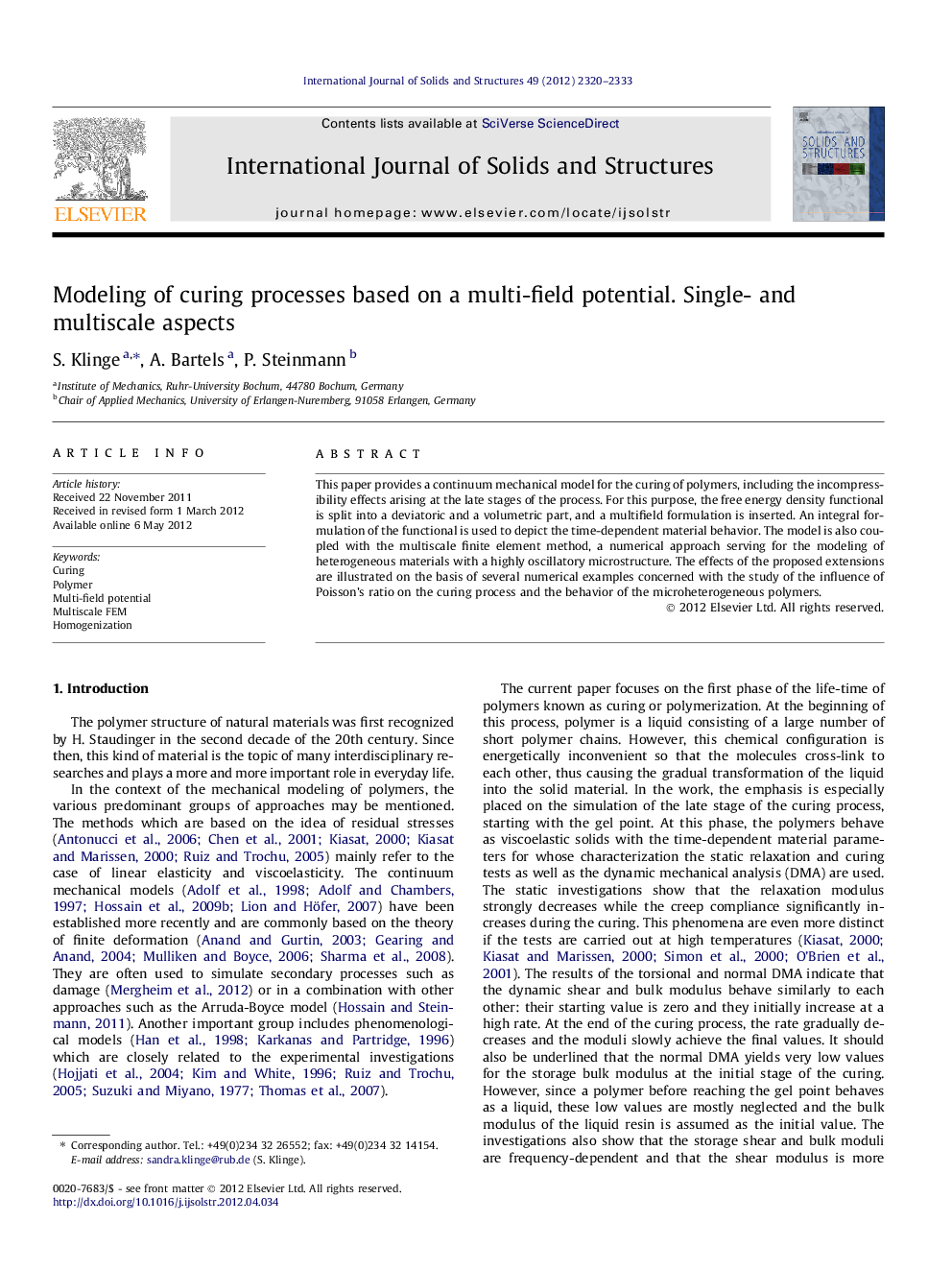 Modeling of curing processes based on a multi-field potential. Single- and multiscale aspects