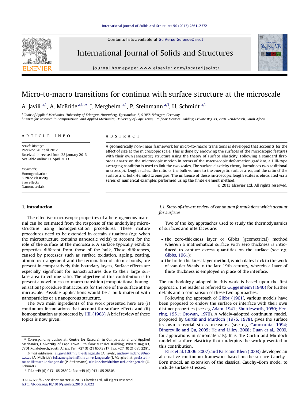 Micro-to-macro transitions for continua with surface structure at the microscale