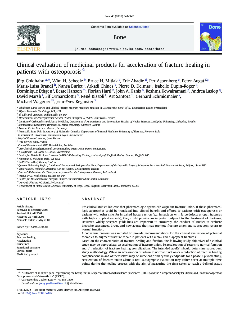 Clinical evaluation of medicinal products for acceleration of fracture healing in patients with osteoporosis 