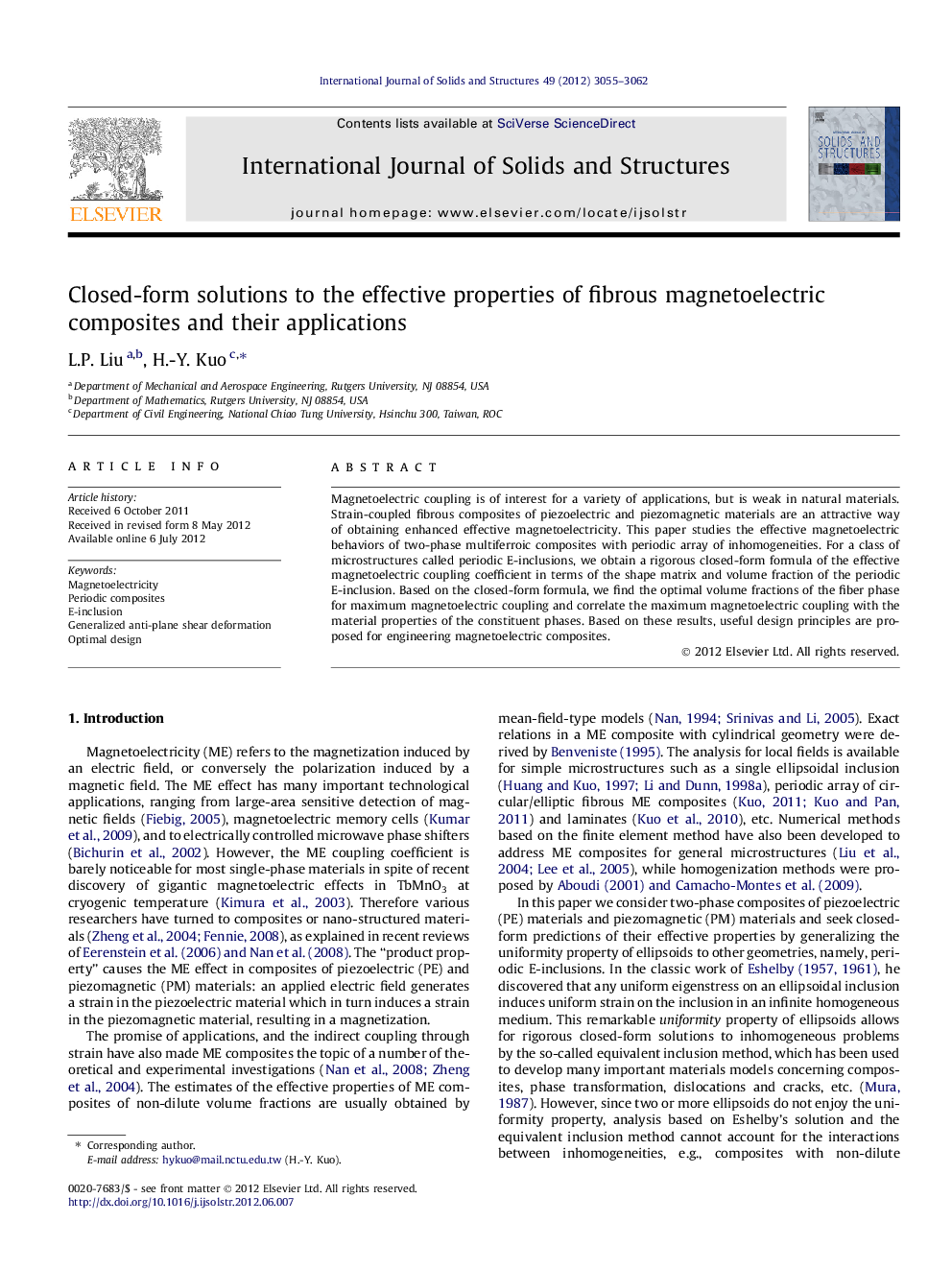 Closed-form solutions to the effective properties of fibrous magnetoelectric composites and their applications