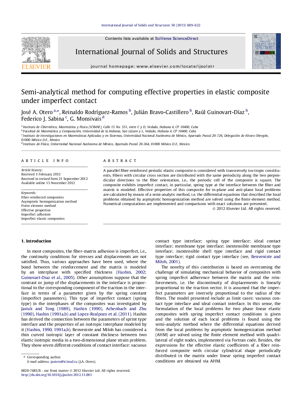 Semi-analytical method for computing effective properties in elastic composite under imperfect contact