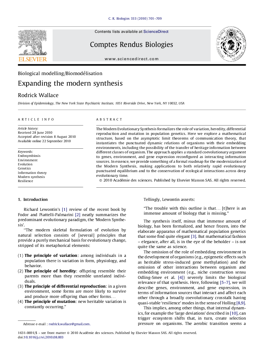 Expanding the modern synthesis