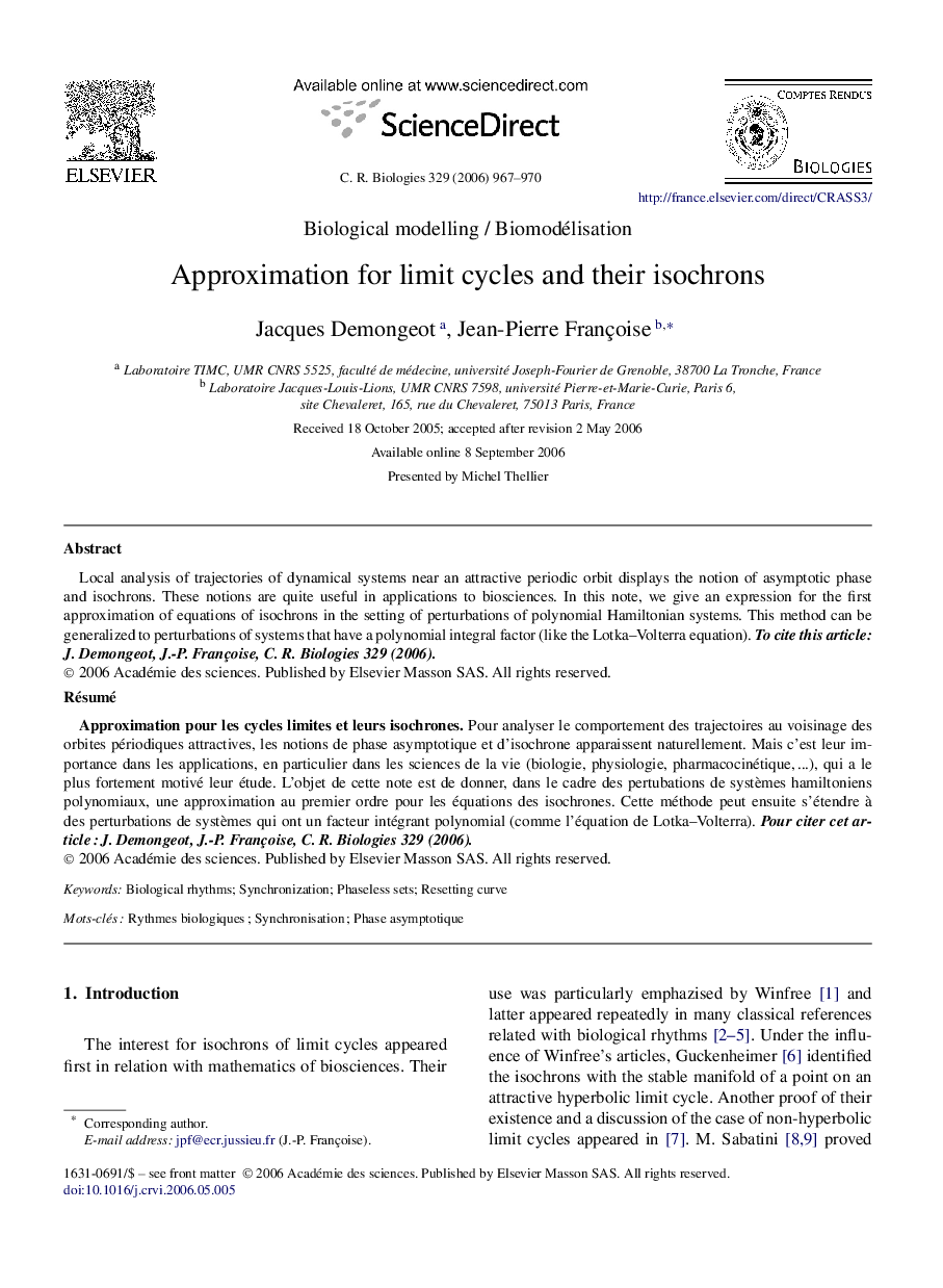 Approximation for limit cycles and their isochrons