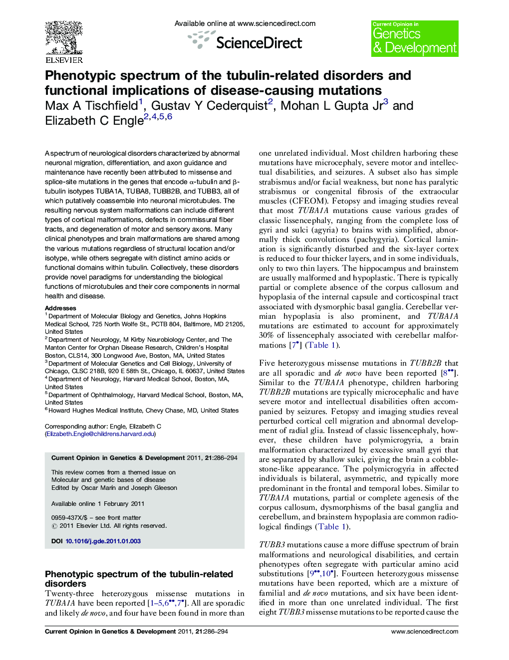 Phenotypic spectrum of the tubulin-related disorders and functional implications of disease-causing mutations